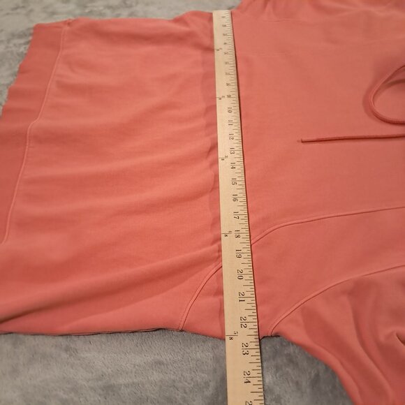 Athleta Hoodie Women L Large Peach Pullover Cotton Blend Stretch Long Sleeve - Picture 5 of 10